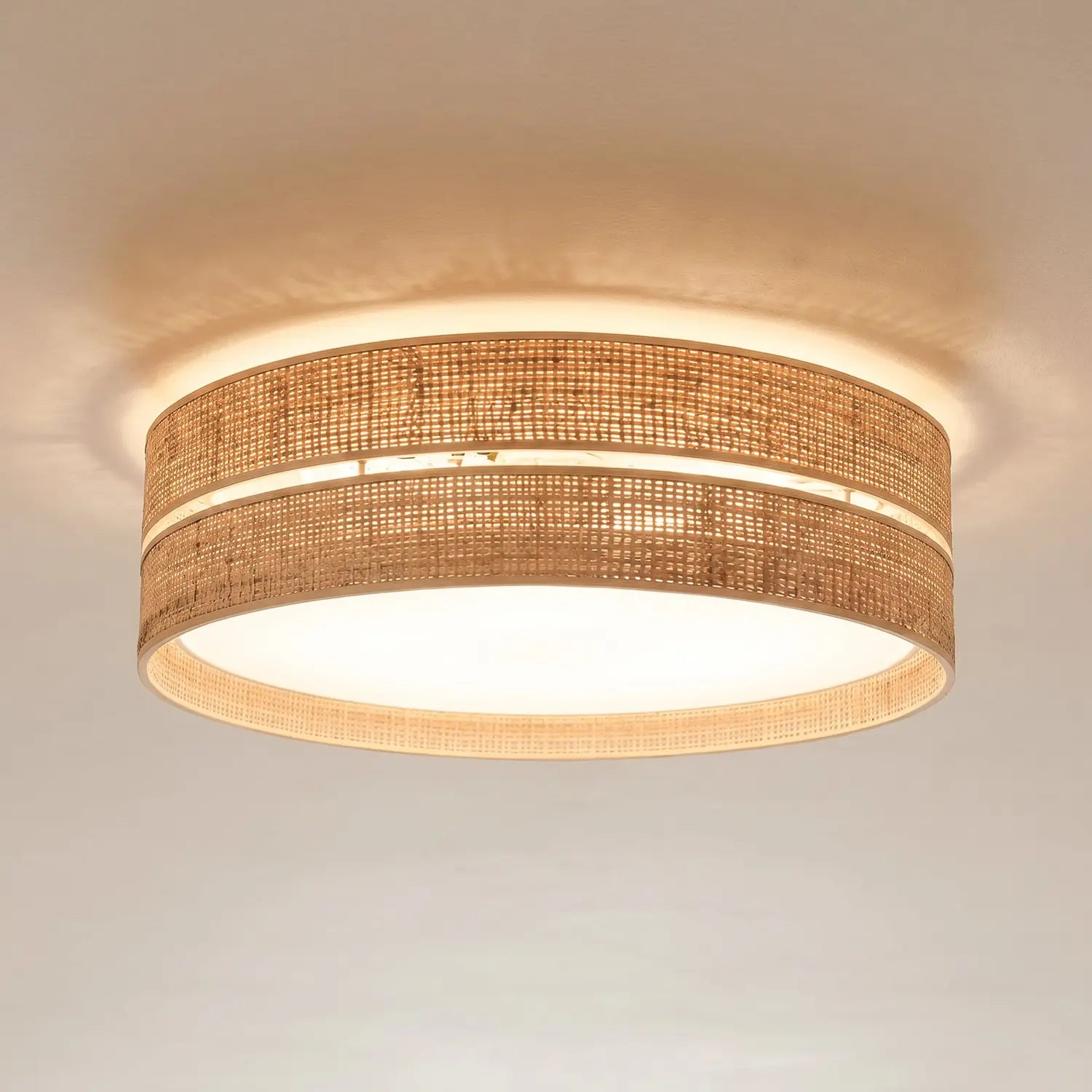 B-Ware Tk Lighting Deckenleuchte Lampe Calma Leuchte Beleuchtung Beige Bast - 5906135115990