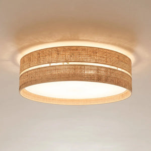 B-Ware Tk Lighting Deckenleuchte Lampe Calma Leuchte Beleuchtung Beige Bast