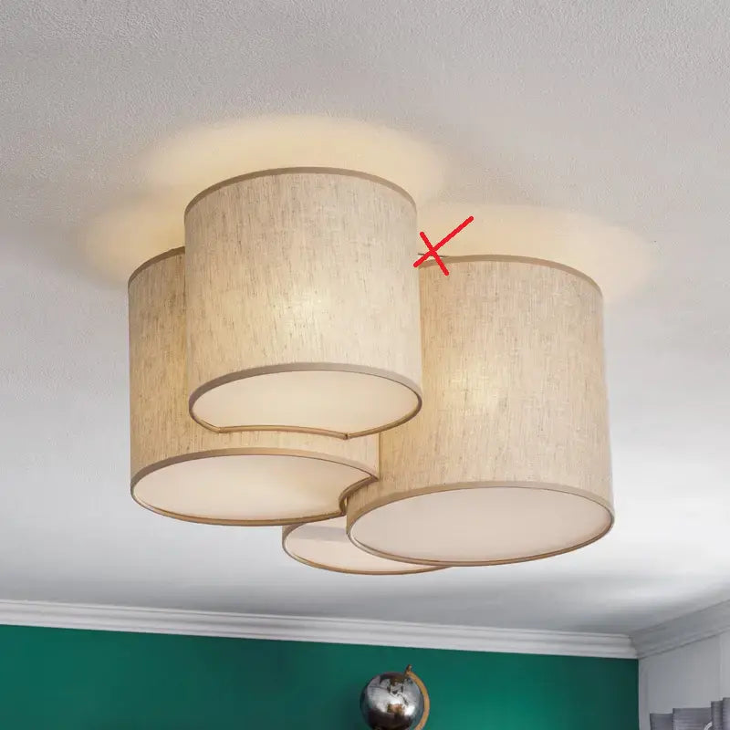 B-Ware Tk Lighting Mona Deckenleuchte Deckenlampe Nature 4 Flg Leinen Siehe Text/Foto - 5901780565923