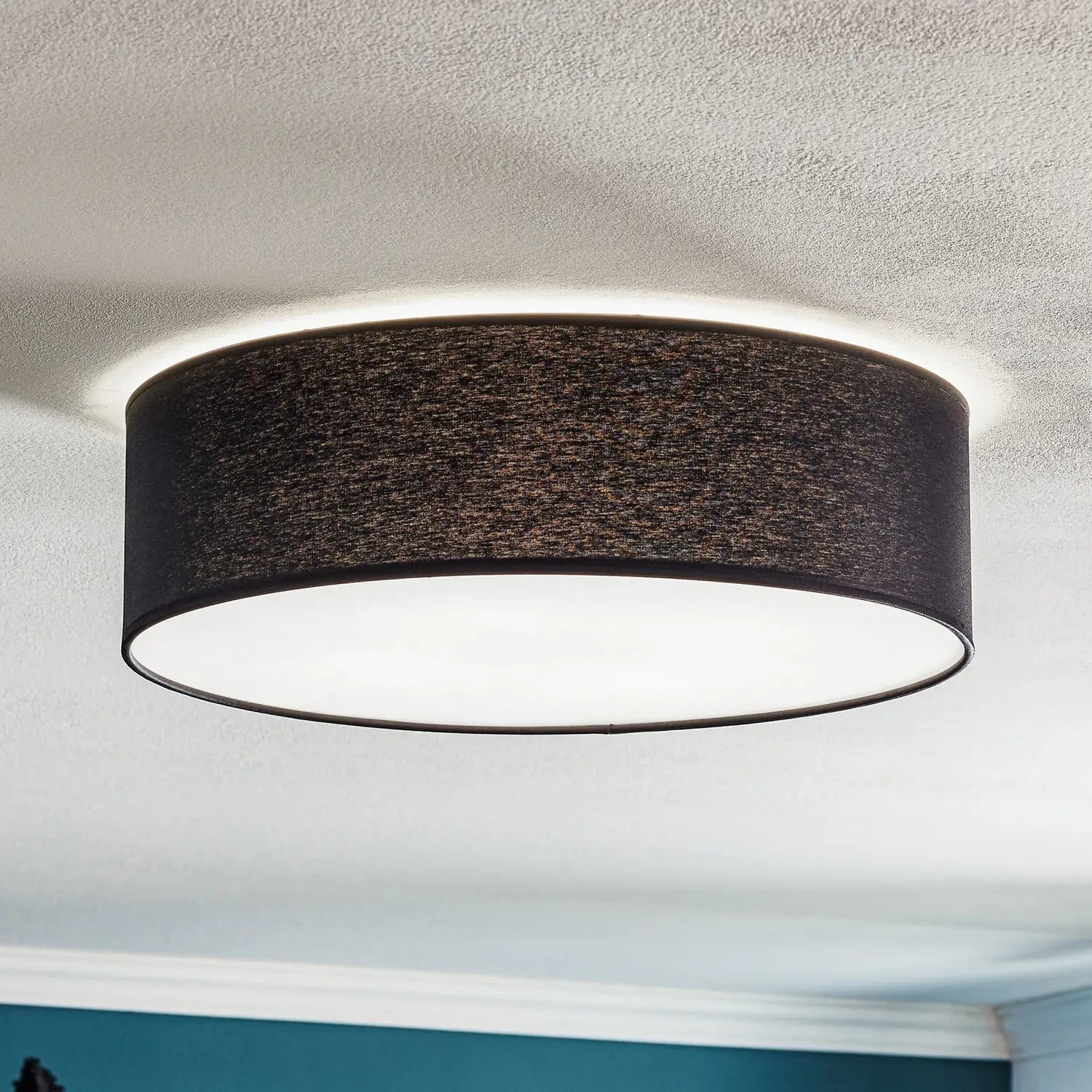 B-Ware Tk Lighting Deckenleuchte Lampe Rondo Dunkelgrau Textil ø45cm E27 Led Siehe Text - 5901780510886