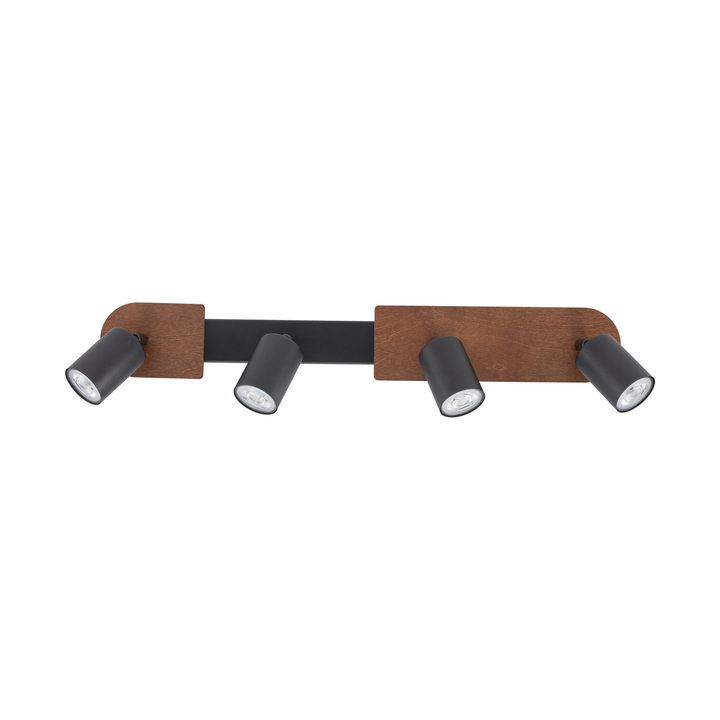 Tk Lighting Cover Wood Deckenspot Leuchte Lampe Nussbaum Vierflammig Gu10 Lampe B-Ware - 5901780568818