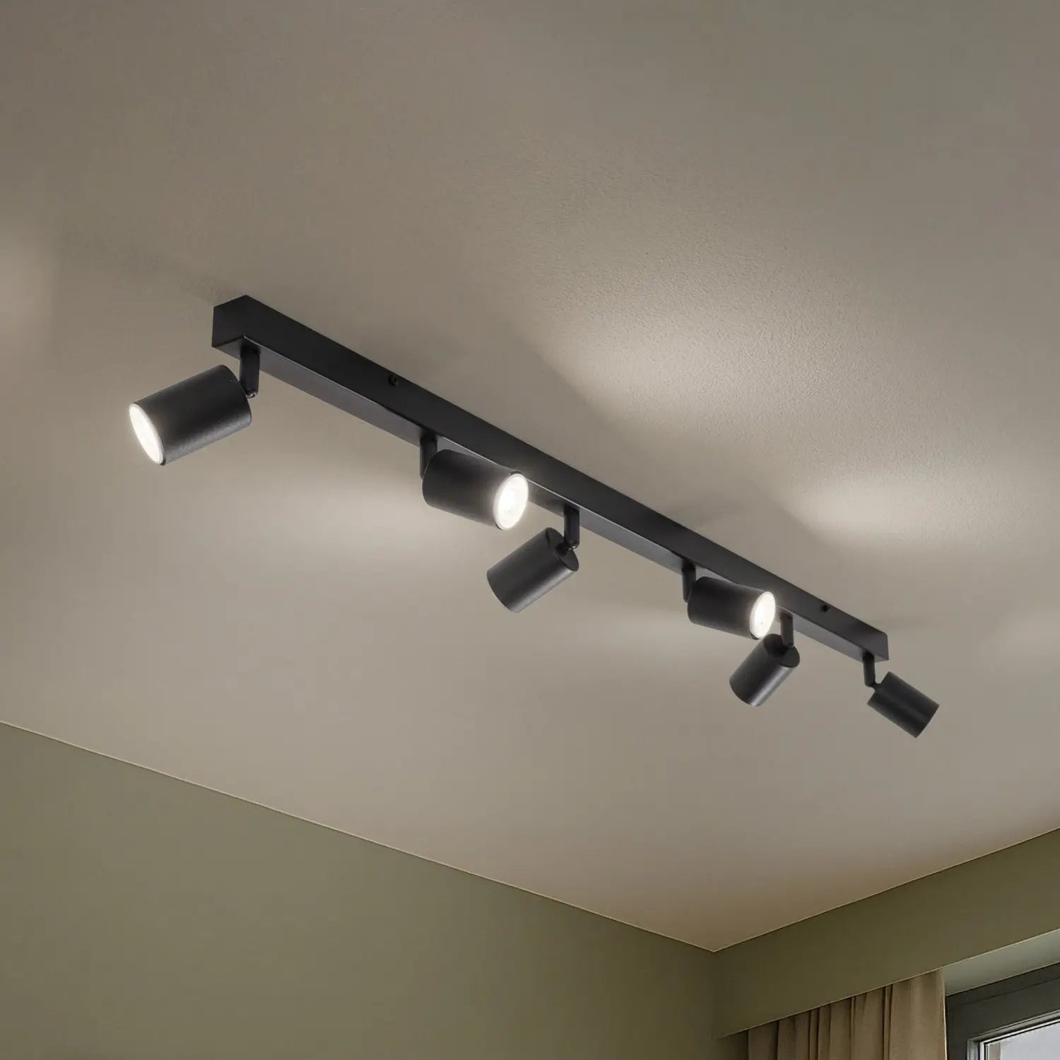 B-Ware Tk Lighting Deckenstrahler Top, Schwarz, 127 Cm, 6 Flg., Metall, Gu10259 - 5901780561789