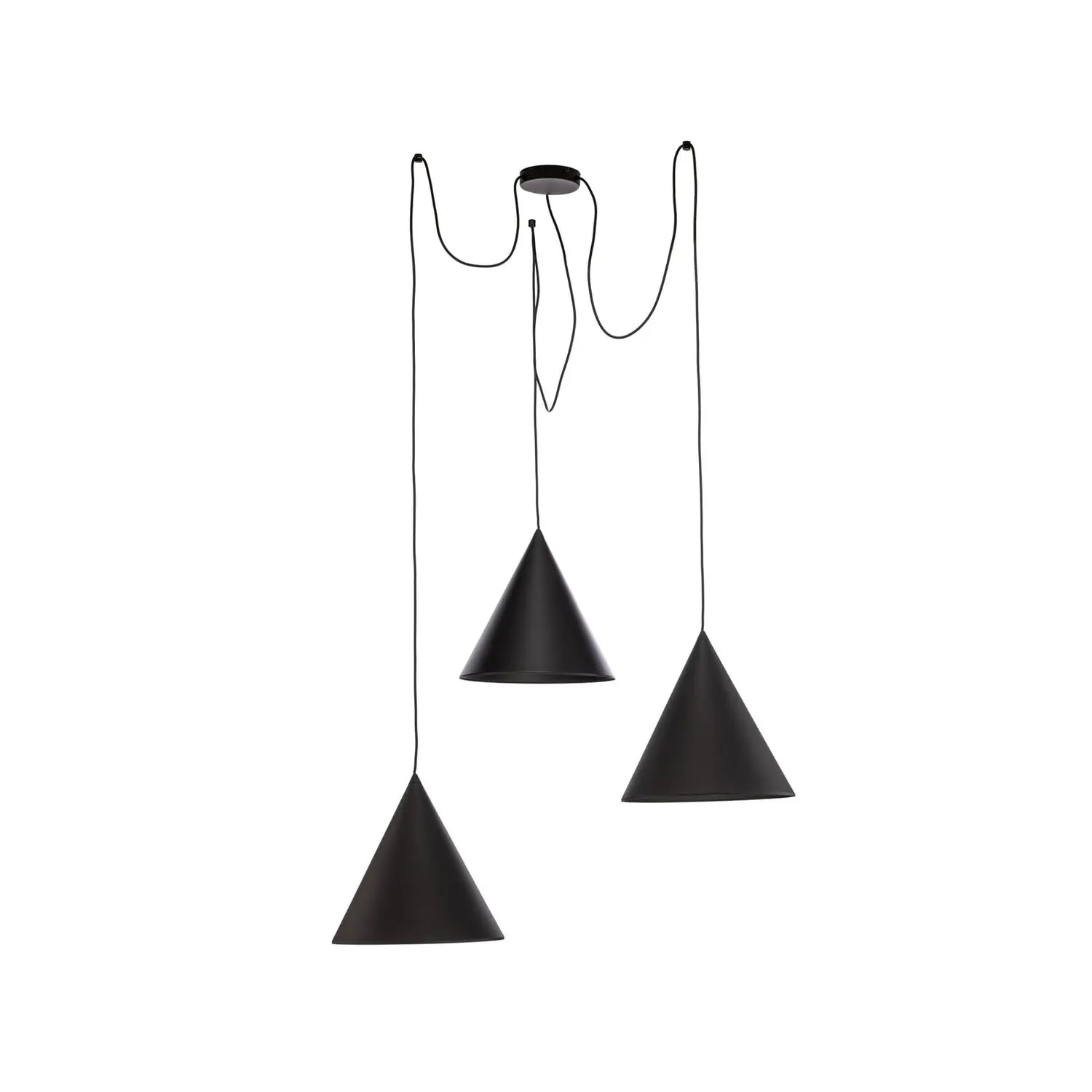 B-Ware Tk Lighting Pendelleuchte Hängelampe Cono Stahl Schwarz Matt 3 Flg Siehe Text - 5901780566296