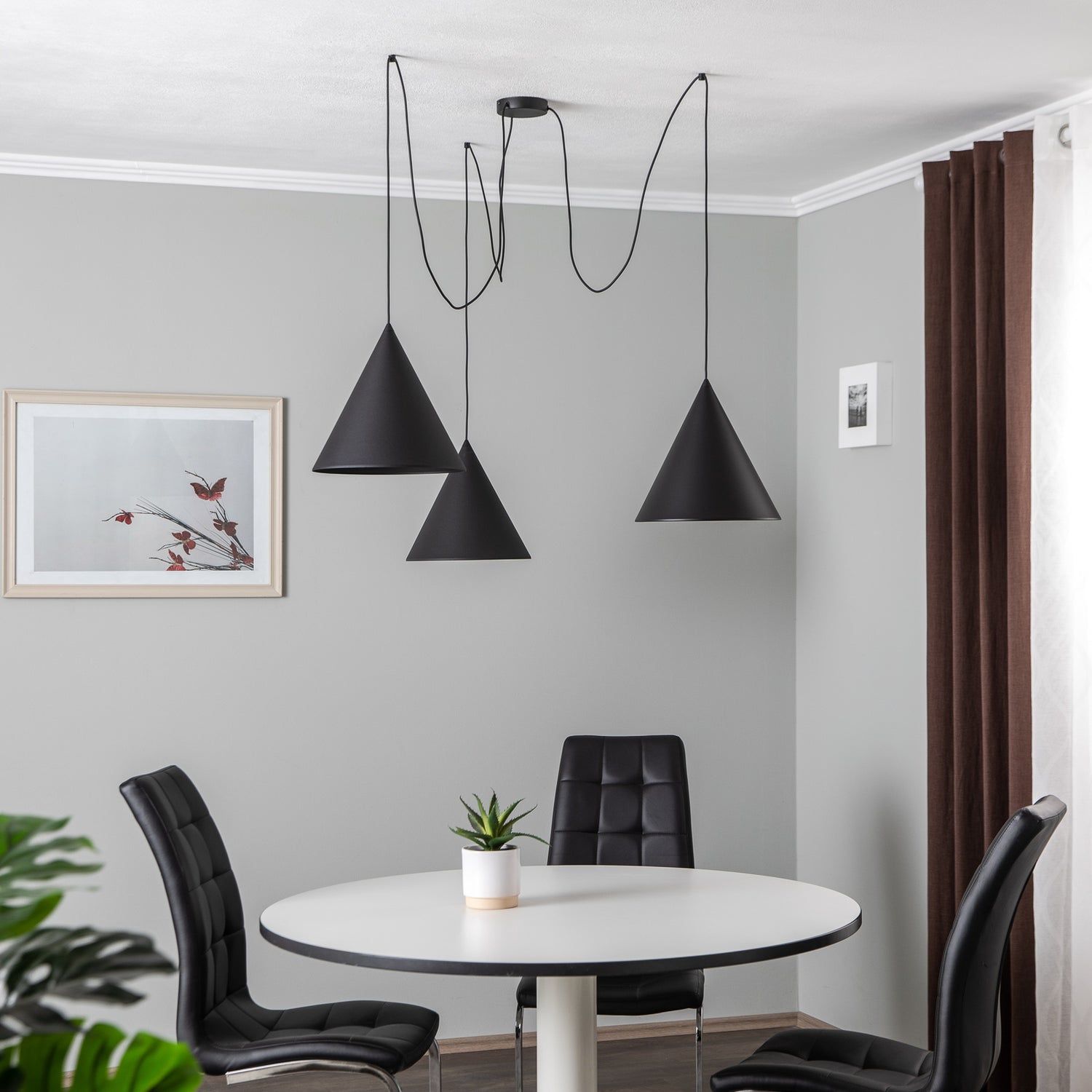 B-Ware Tk Lighting Pendelleuchte Hängelampe Cono Stahl Schwarz Matt 3 Flg Siehe Text - 5901780566296