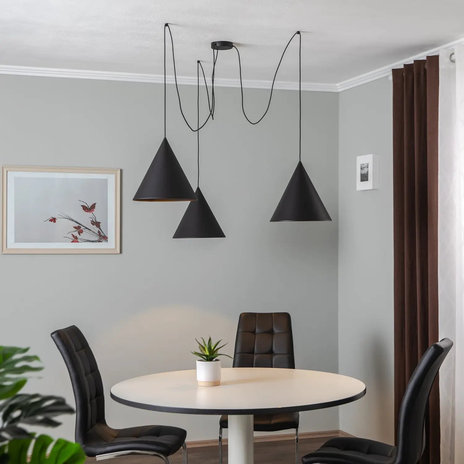 B-Ware Tk Lighting Pendelleuchte Hängelampe Cono Stahl Schwarz Matt 3 Flg Siehe Text - 5901780566296