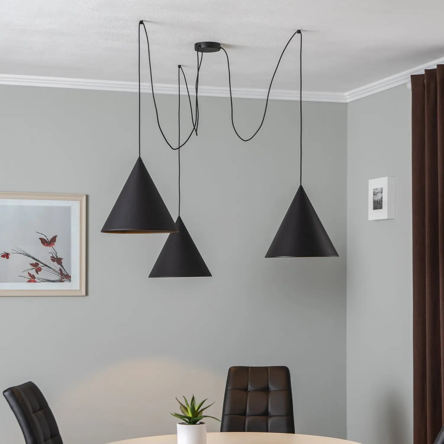 B-Ware Tk Lighting Pendelleuchte Hängelampe Cono Stahl Schwarz Matt 3 Flg Siehe Text - 5901780566296