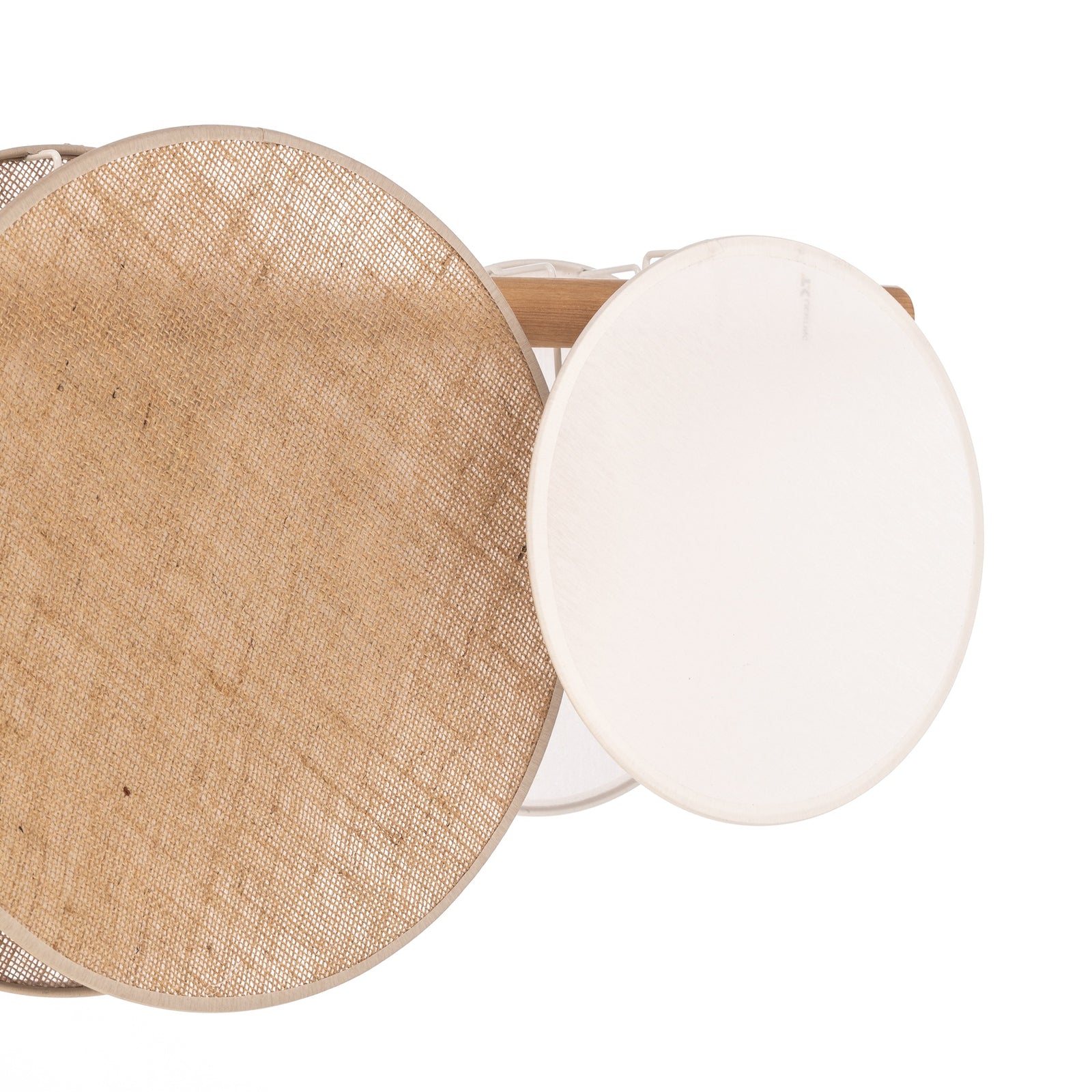 TK Lighting Hängelampe Pendelleuchte Pulse Juteschirme naturbraun weiß 5-flg - 5901780548155