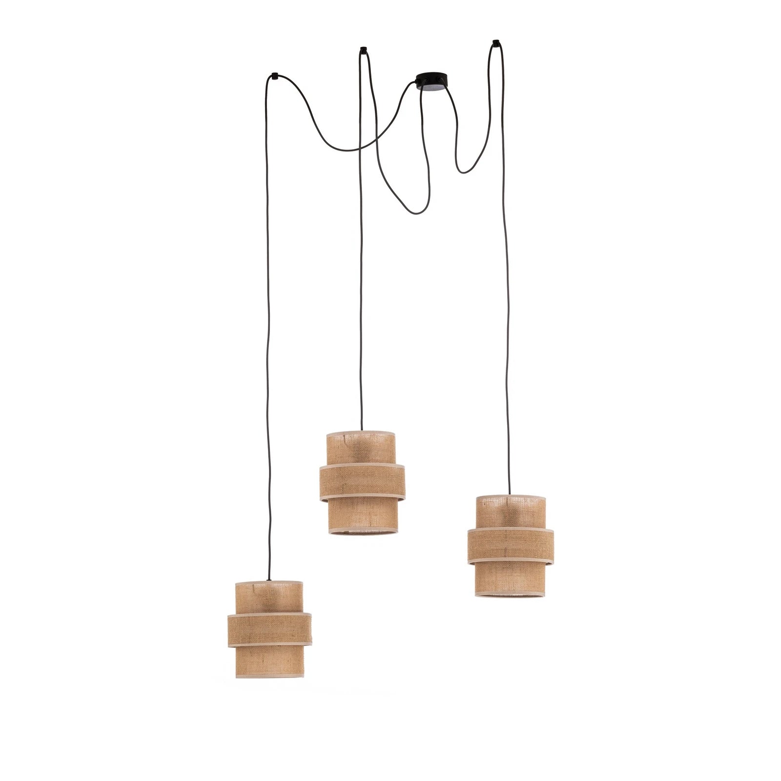 TK Lighting Hängeleuchte Pendelleuchte Calisto Jute naturbraun 3-flammig LED E27 - 5901780554033