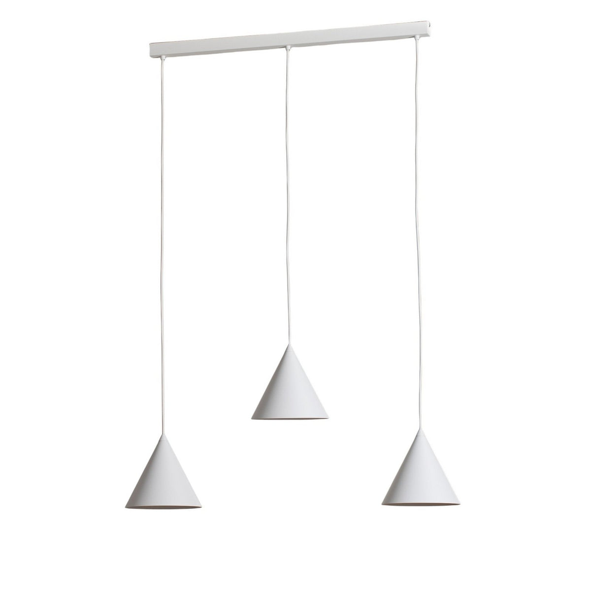 TK Lighting Hängeleuchte Pendelleuchte Cono LED weiß dreiflammig 75 cm linear - 5906135100118