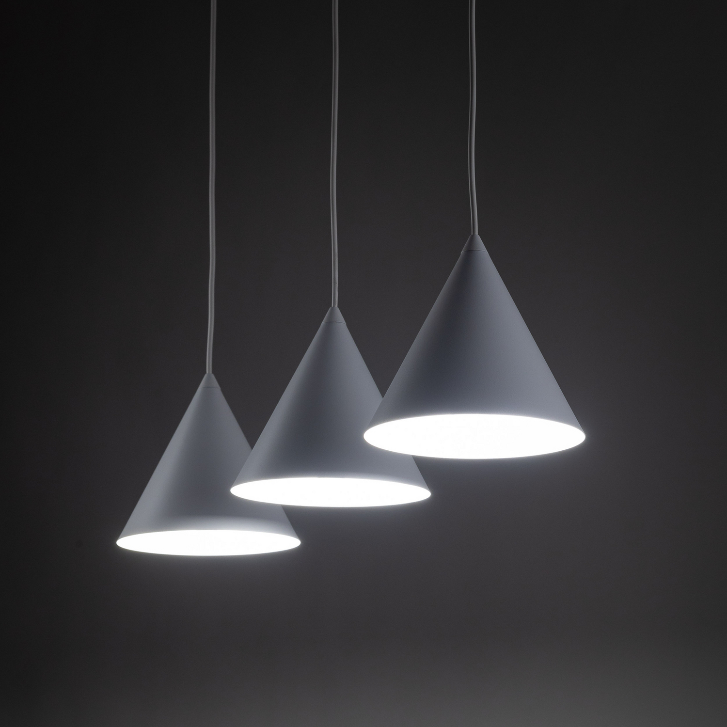 B-Ware Tk Lighting Hängeleuchte Pendelleuchte Cono Led Weiß Dreiflammig 75 Cm Linear    - 5906135100118