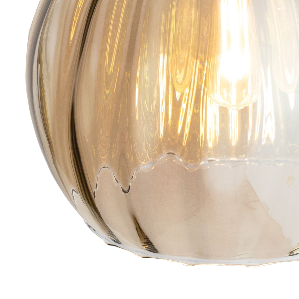 TK Lighting Hängeleuchte Pendelleuchte Lampe amber Glas einflammig Ø 25cm E27 - 5901780546366