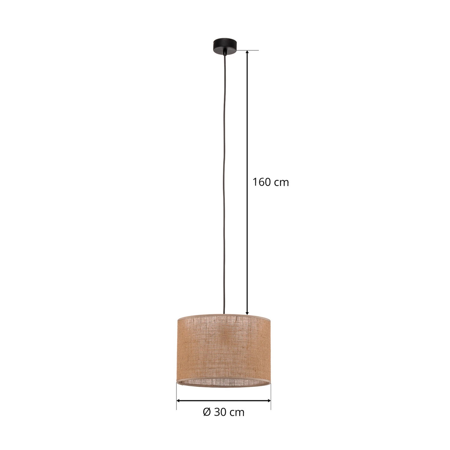 Tk Lighting Hängeleuchte Juta Hängelampe Deckenlampe Leuchte Einflammig ø 30 Cm B-Ware - 5901780565800