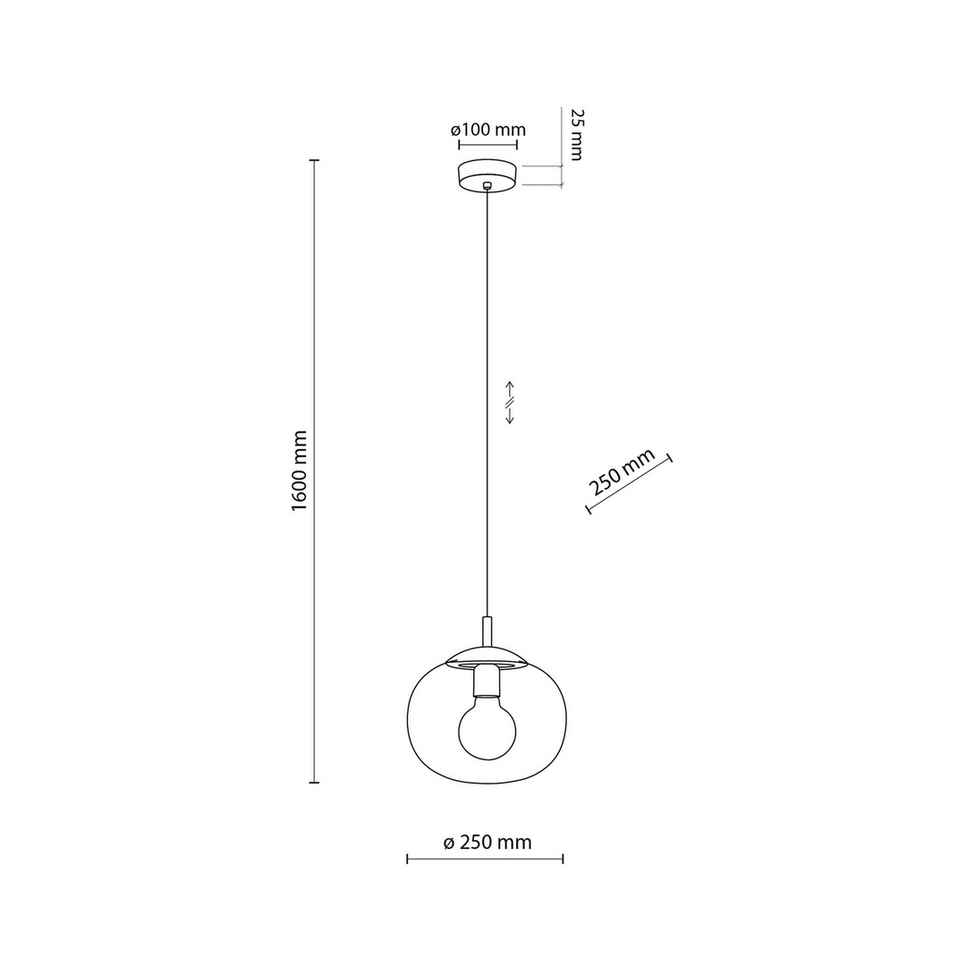 Tk Lighting Hängeleuchte Pendelleuchte Glas Grafitgrau E27 Siehe Text/Foto B-Ware - 5901780558277
