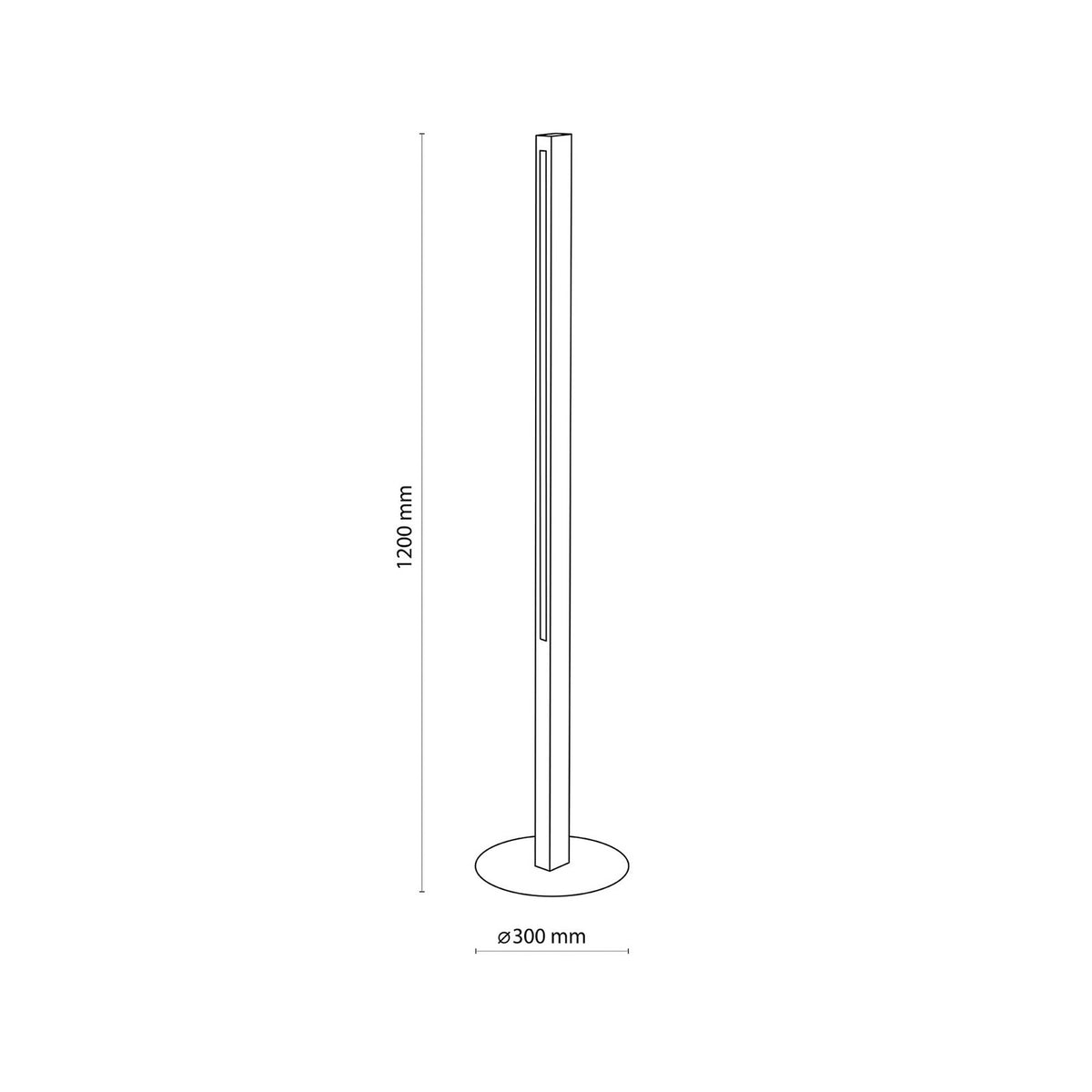 TK Lighting Stehleuchte Standlampe LED Holz Lampe schwarz Metall Touchdimmer Kie - 5901780513917