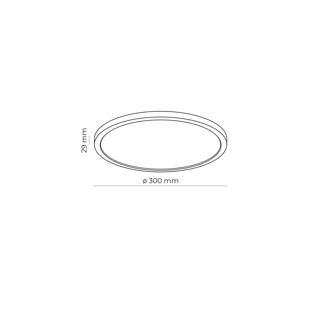 TK Lighting LED Panel Deckenleuchte Lampe Aqua rund 30 cm weiß Metall Kunststoff - 5901780569006