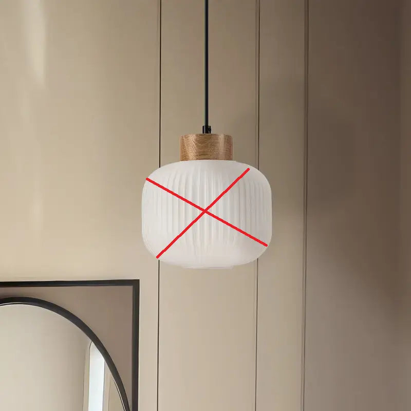 B-Ware Pendelleuchte Cadix Hängelampe Glaslampe Glas Einflammig ø 21 Cm Siehe Text/Foto - 5901780546090