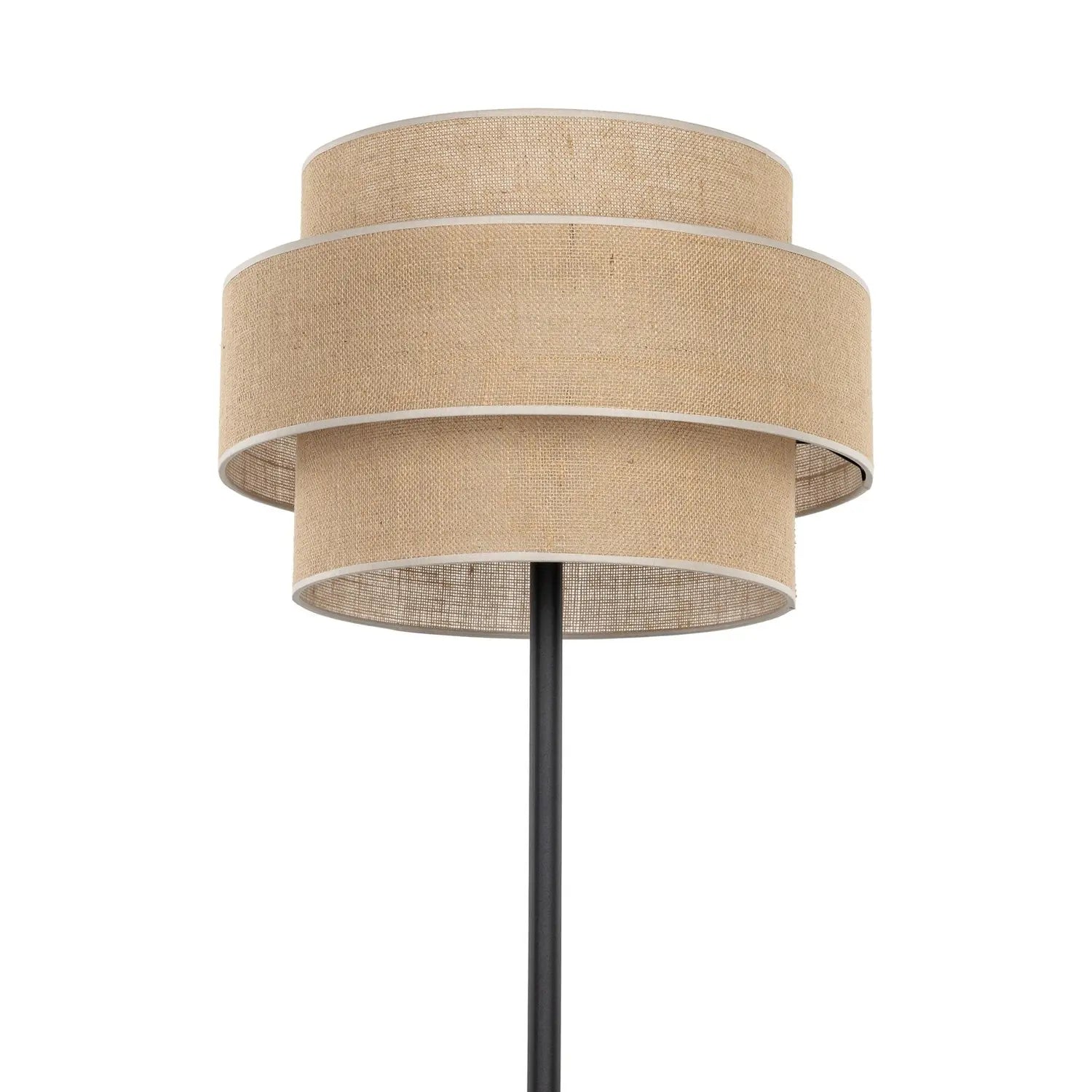 B-Ware Tk Lighting Stehleuchte Calisto Jute Zylinder Natur Textil Schwarz 155cm E27 Led - 5901780554057