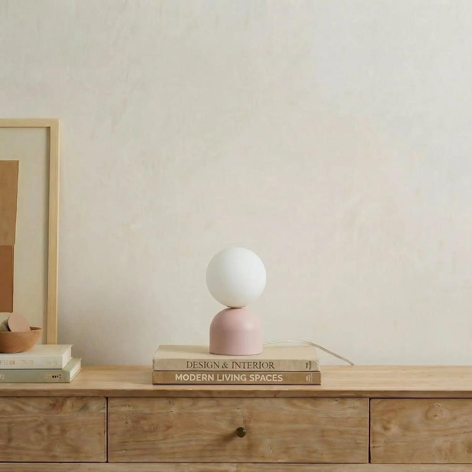 B-Ware Tk Lighting Tischleuchte Lampe Miki Glas Rosa Schalter Kabel Wohnzimmer - 5906135113903