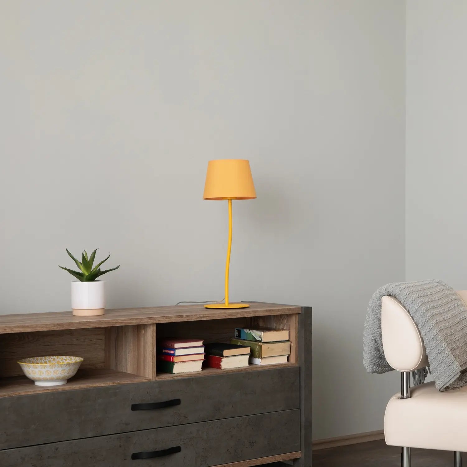 B-Ware Tischleuchte Lampe Tk Lighting Nicola Gelb Beleuchtung Leuchte Siehe Text - 5901780566418