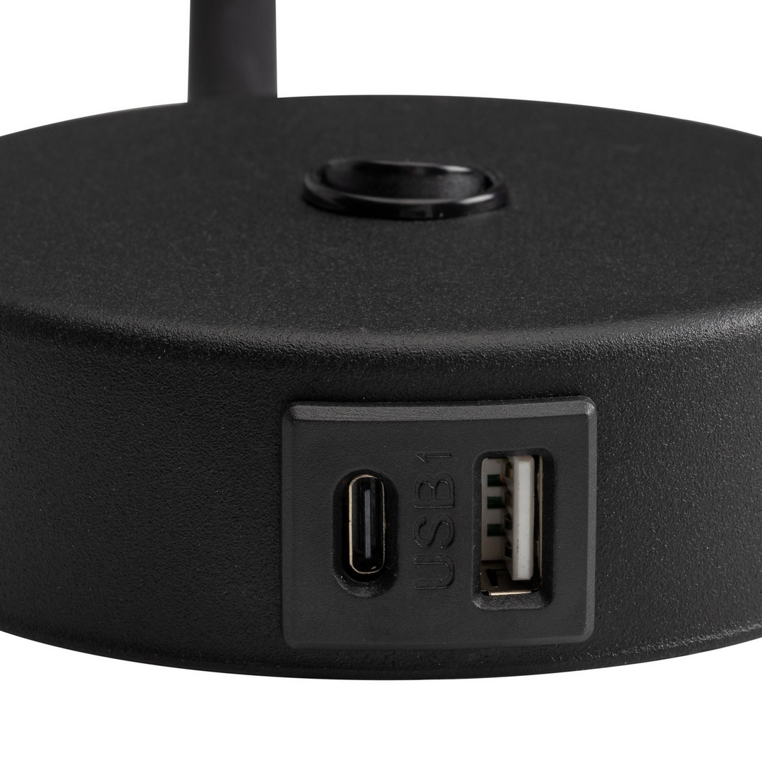 Tk Lighting Wandlampe Leselampe Lagos Usb G9 Schwarz 27 Cm Wandleuchte Lampe B-Ware - 5906135102006