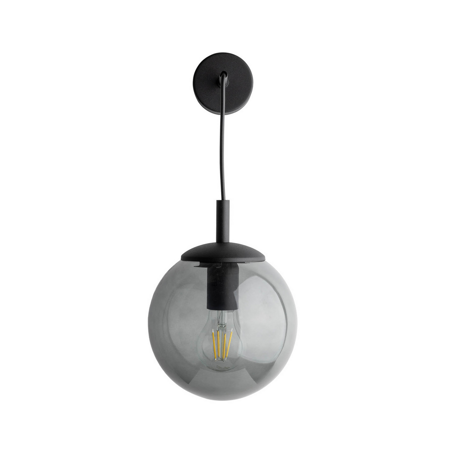 Tk Lighting Wandleuchte Esme Wandlampe Lampe Leuchte Rauchgrau Glas E27 H45cm B-Ware - 5901780553869