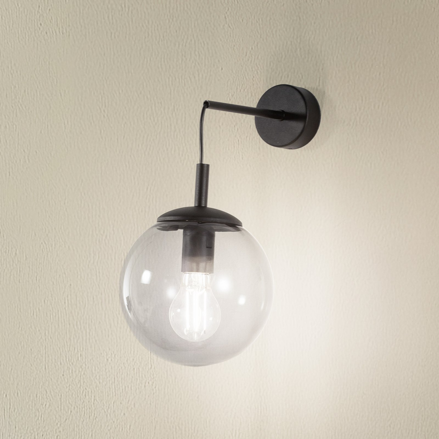 Tk Lighting Wandleuchte Esme Wandlampe Lampe Leuchte Rauchgrau Glas E27 H45cm B-Ware - 5901780553869