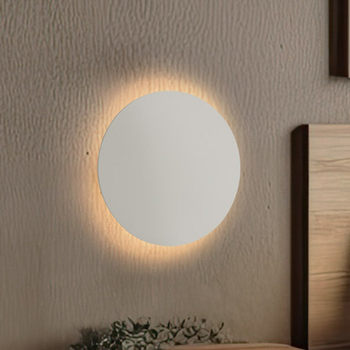 TK Lighting Wandleuchte Wandlampe Luna beige Licht Stahl 30 cm Indirekt - 5901780559113