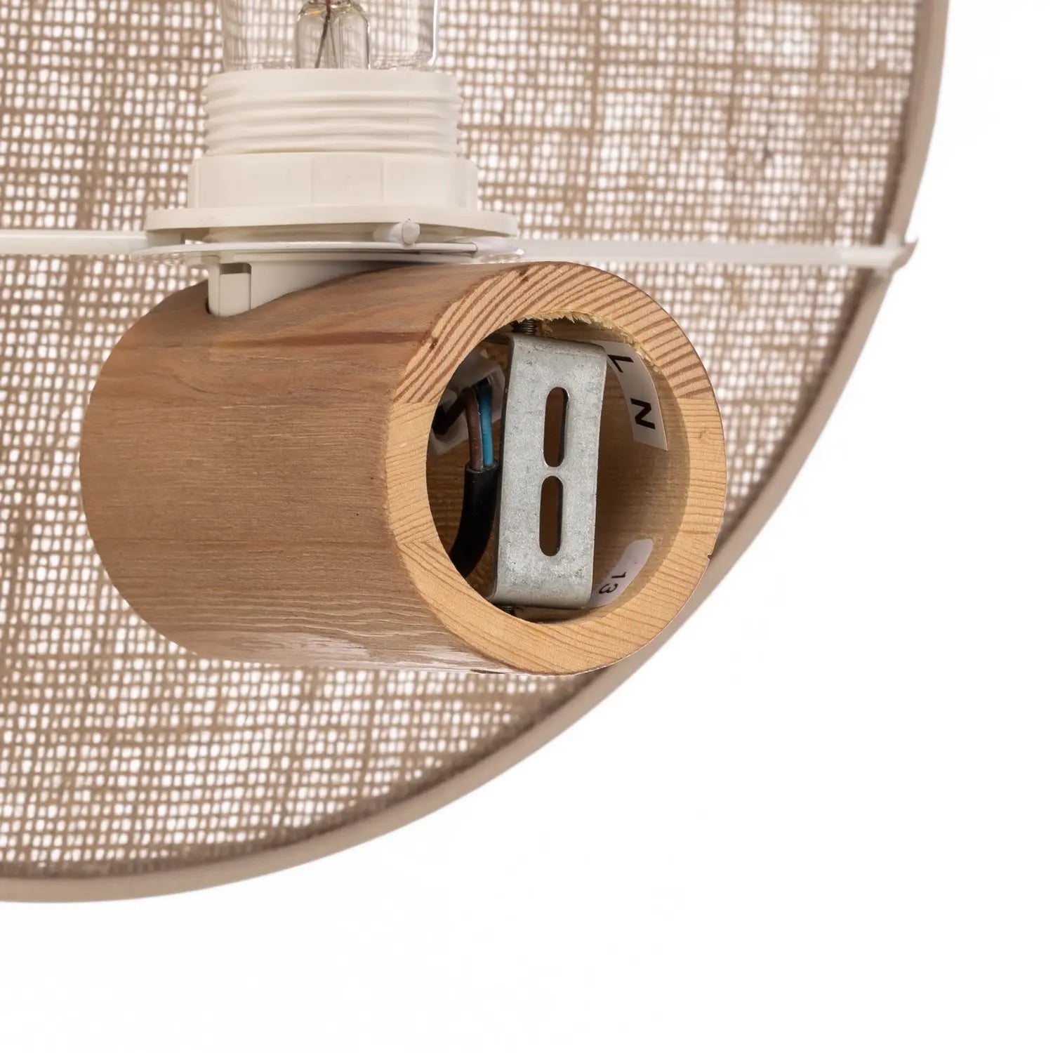 B-Ware Tk Lighting Wandleuchte Wandlampe Pulse Juteschirm Naturbraun Holz Textil 30 Cm - 5901780548148