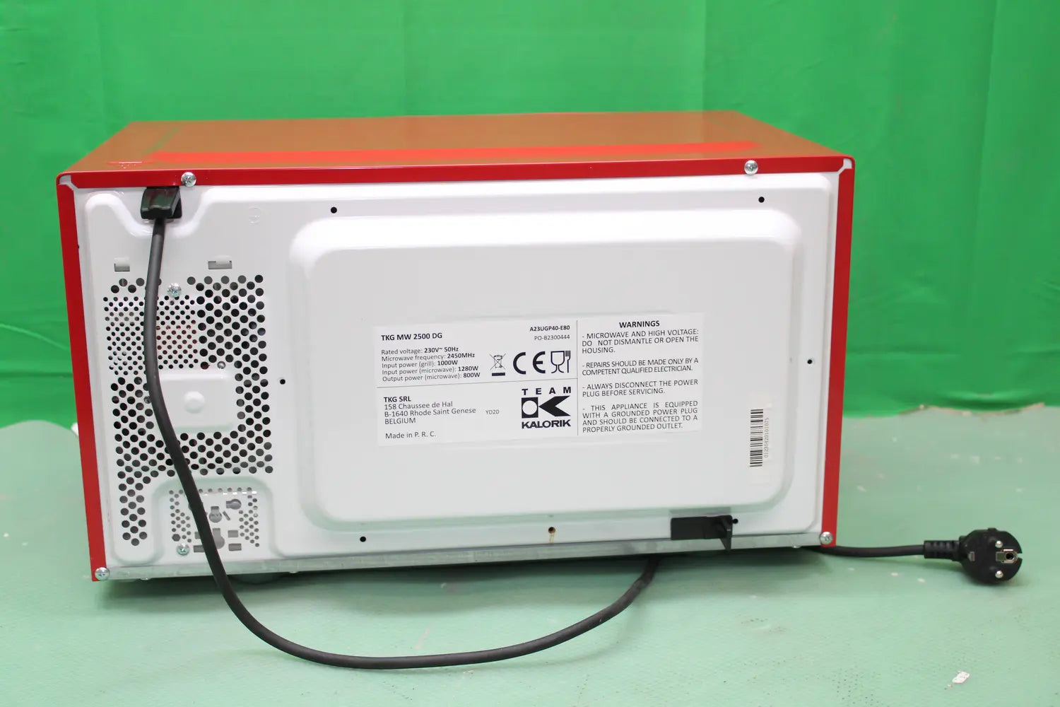 C-Ware Tkg Team Kalorik Mw 2500 Dg R Mikrowelle Rot 900 W Küchengerät Siehe Text/Foto - 5413346346339
