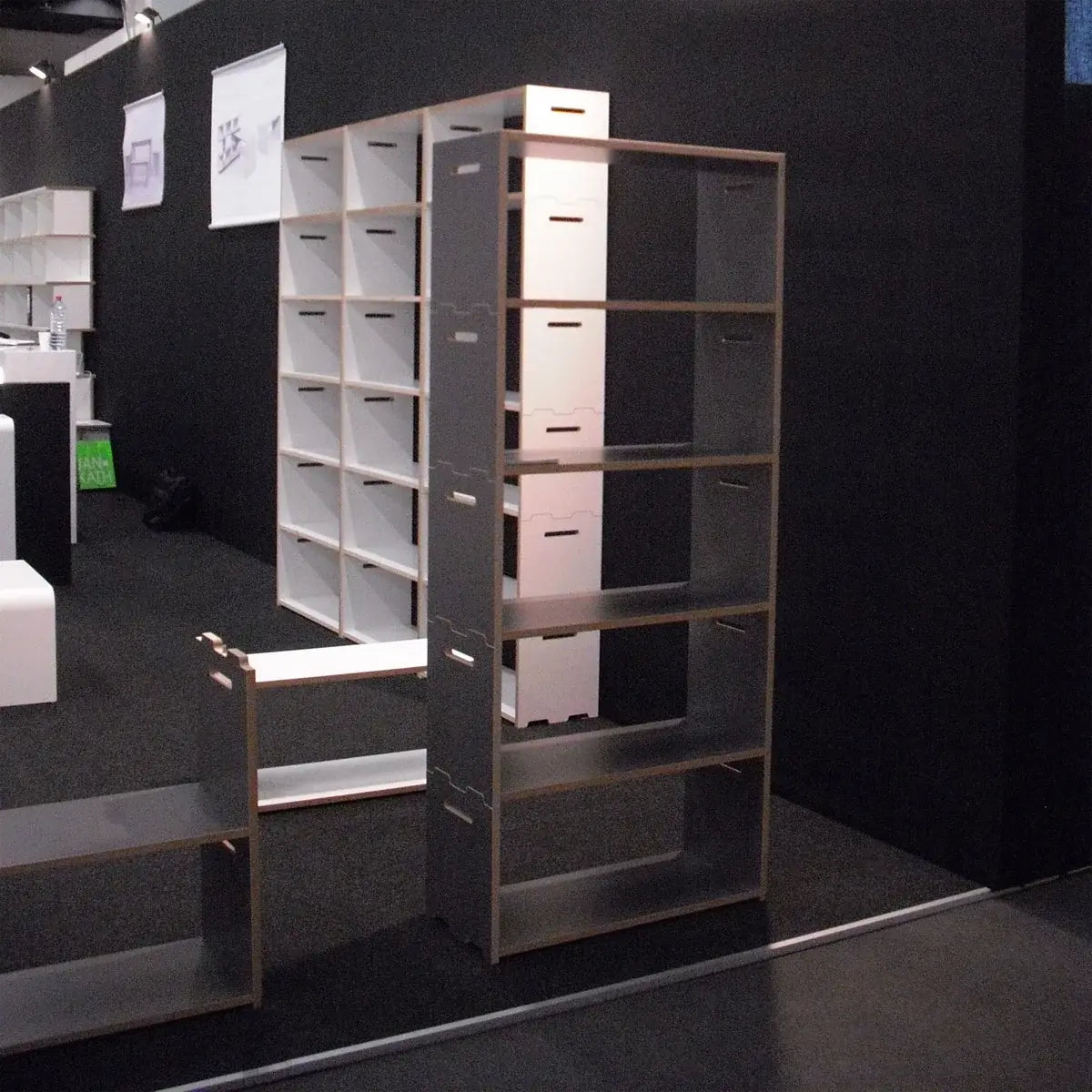 B-Ware Tojo Anbaumodul Erweiterung Regalwand Hochstapler Anthrazit Mdf Bücherregal - 40232884405