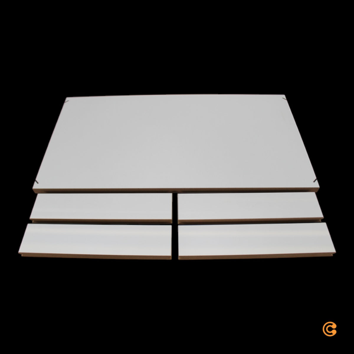 Tojo Mehrfach Grundmodul Abschlusselement Regal Erweiterung Möbelmodul Holz weiß - 0742832925075