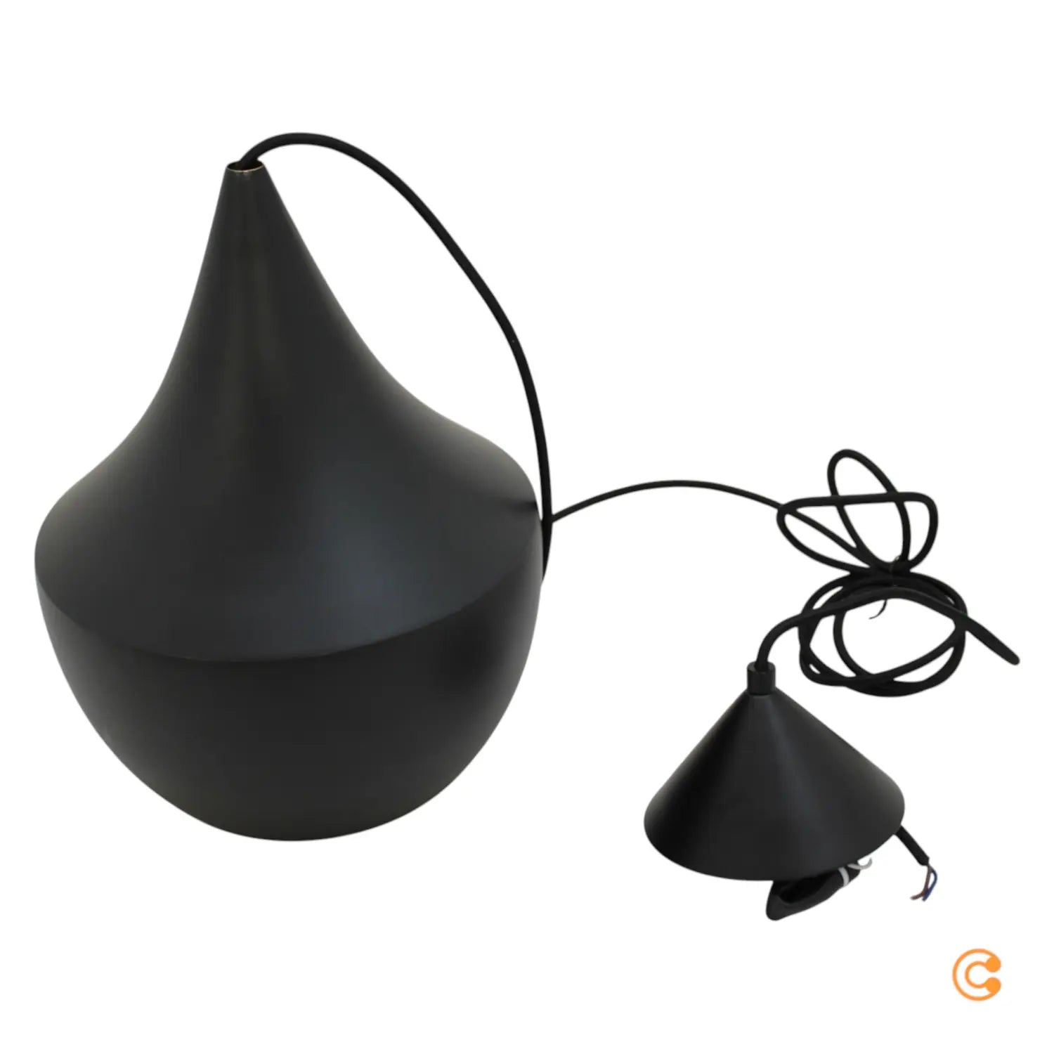 B-Ware Tom Dixon Pendelleuchte Hängeleuchte Beat Fat Led Schwarz Messing Warmweiß ø24cm - 9043196