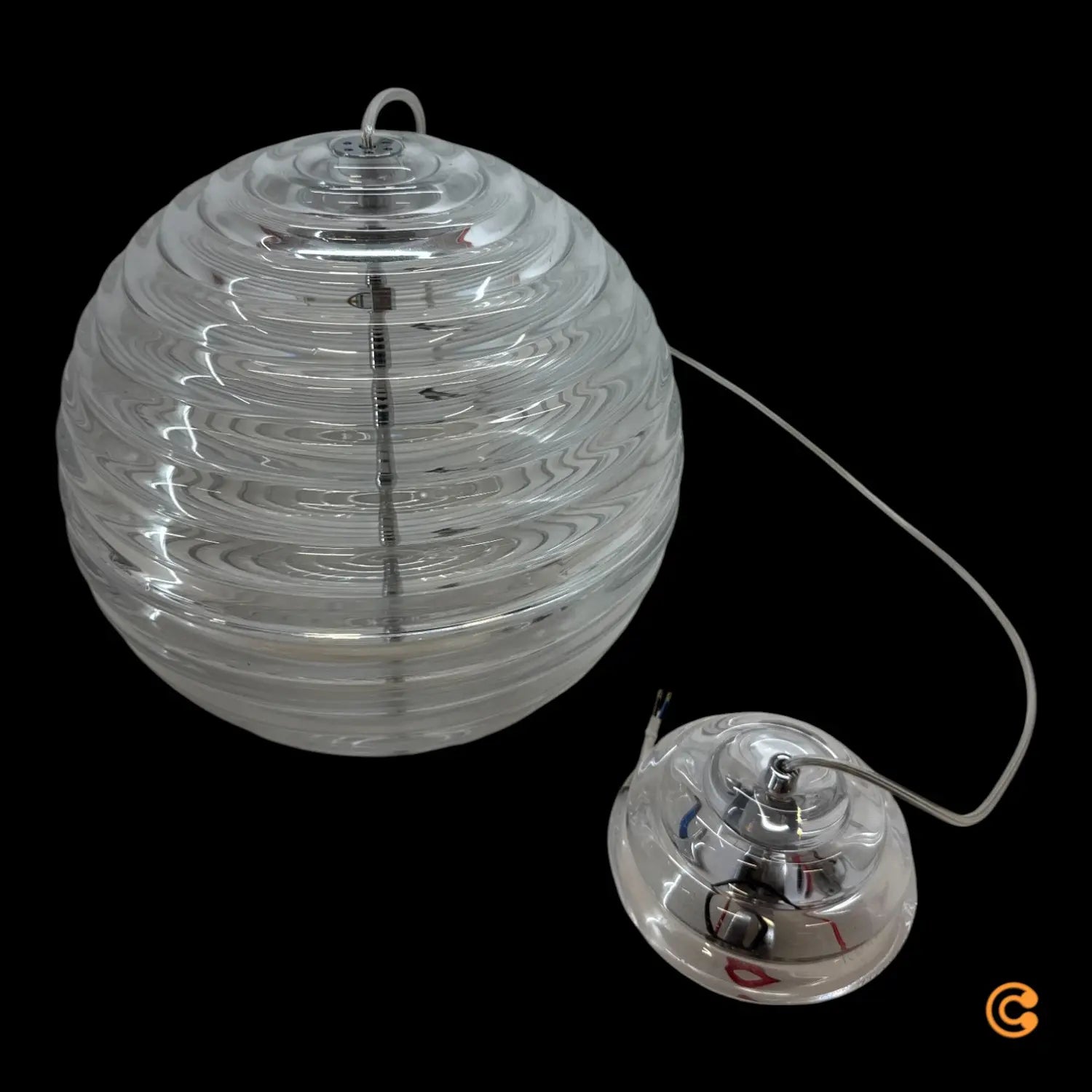 B-Ware Tom Dixon Press Led Pendelleuchte Hängelampe Sphere Klar Beleuchtung Glas Lampe - 5063081085781