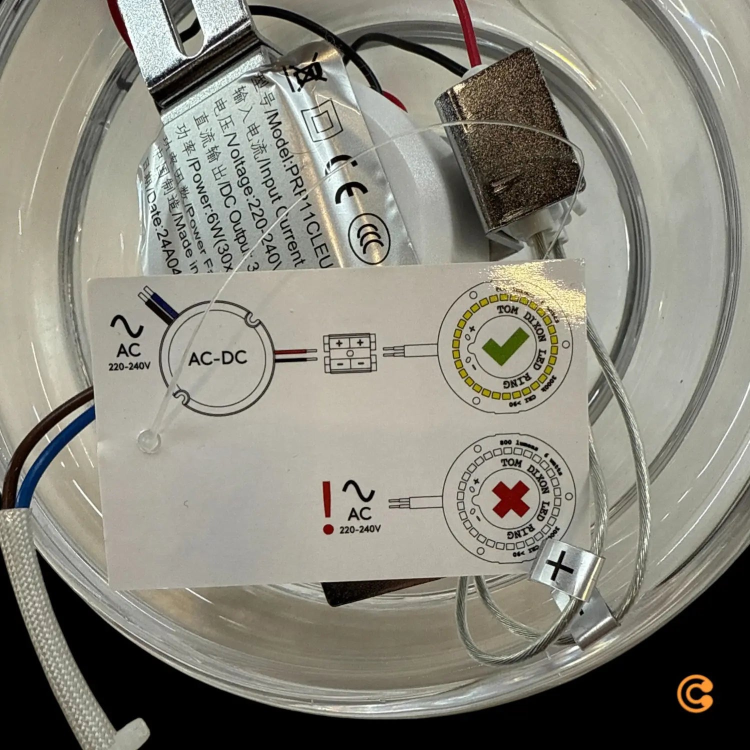 B-Ware Tom Dixon Press Led Pendelleuchte Hängelampe Sphere Klar Beleuchtung Glas Lampe - 5063081085781