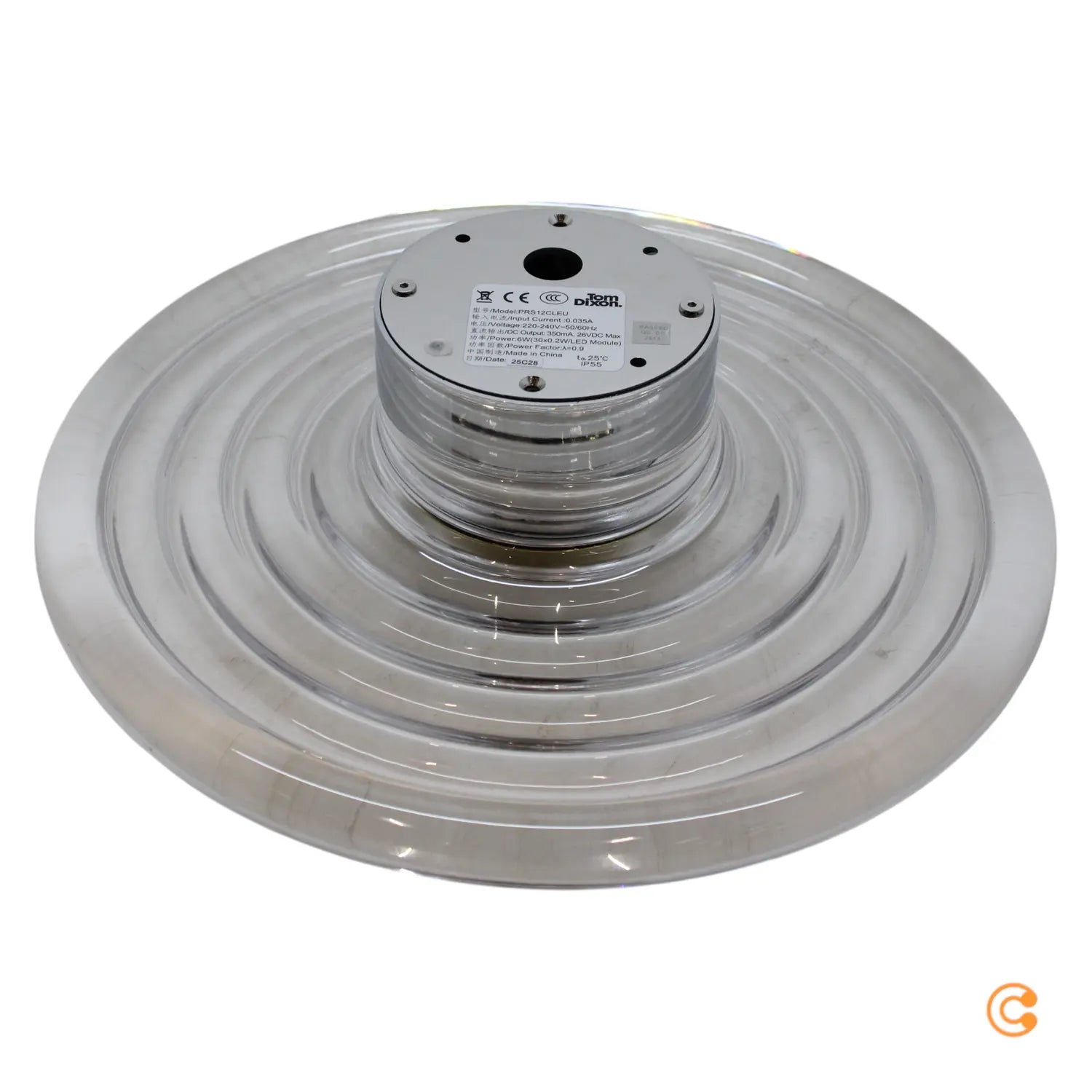B-Ware Tom Dixon Wandleuchte Wandlampe Led Press Surface Glas Transparent Large Ip55 - 5063081085842