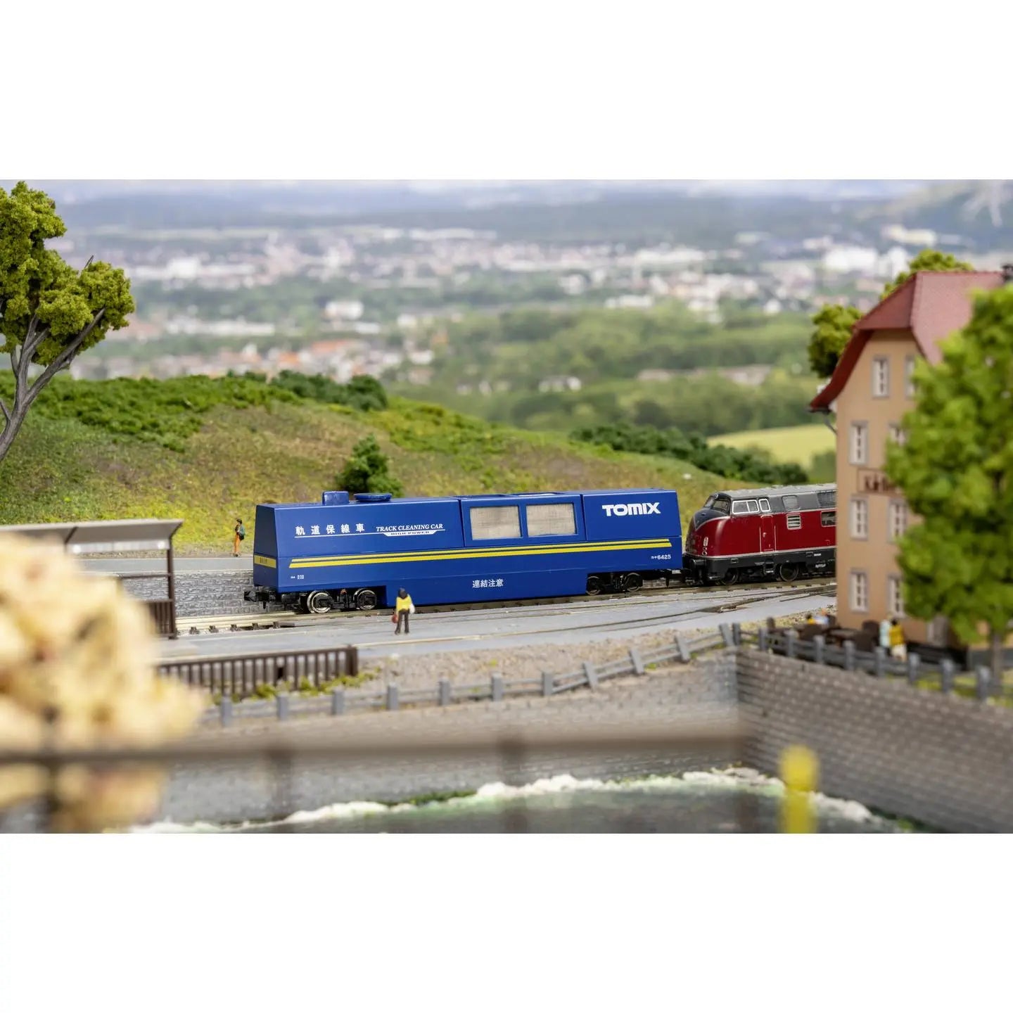 B-Ware Tomytec Reinigungswagen Wagen Schienenreinigung N Spur Blau Saugeinsatz Polier - 4543736064251