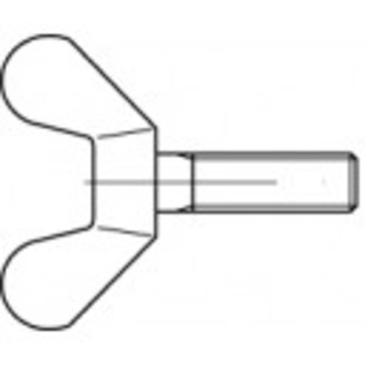 TOOLCRAFT Flügelschraube Schraube M4 20mm DIN316 Temperguss verzinkt 100 Stück - 4053199022151