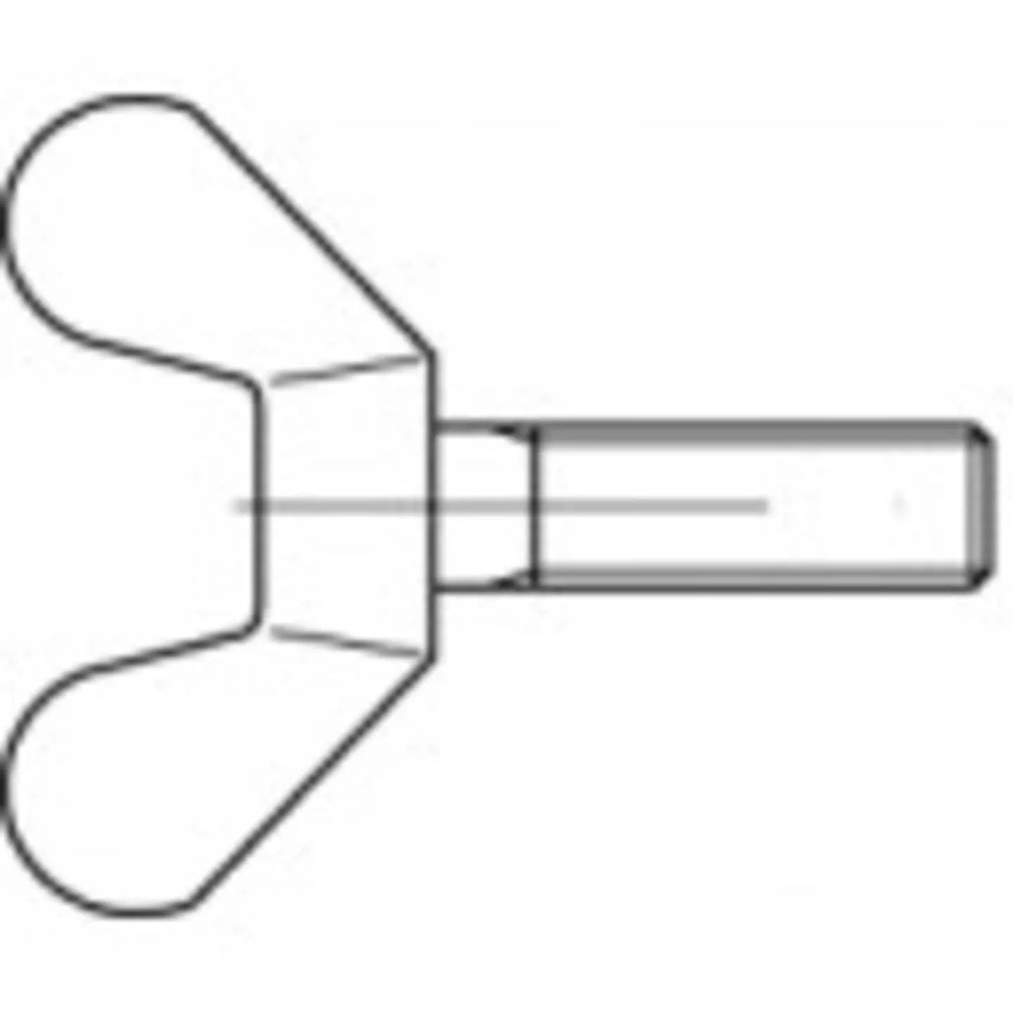 B-Ware Toolcraft Flügelschraube Schraube M4 20mm Din316 Temperguss Verzinkt 100 Stück - 4053199022151