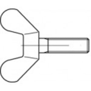 B-Ware Toolcraft Flügelschraube Schraube M4 20mm Din316 Temperguss Verzinkt 100 Stück