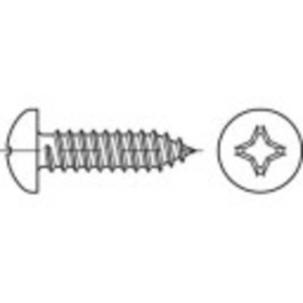Toolcraft Linsenblechschrauben Schrauben 3.5 Mm 6.5 Mm Din 7981 A2 1000 Stück B-Ware - 4053199450275