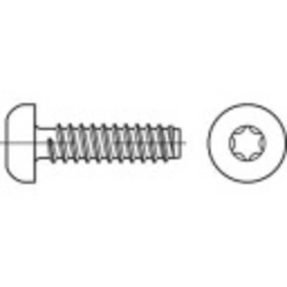 B-Ware Toolcraft Linsenblechschrauben Blechschrauben T Profil Edelstahl A2 500 Stück - 4053199463282