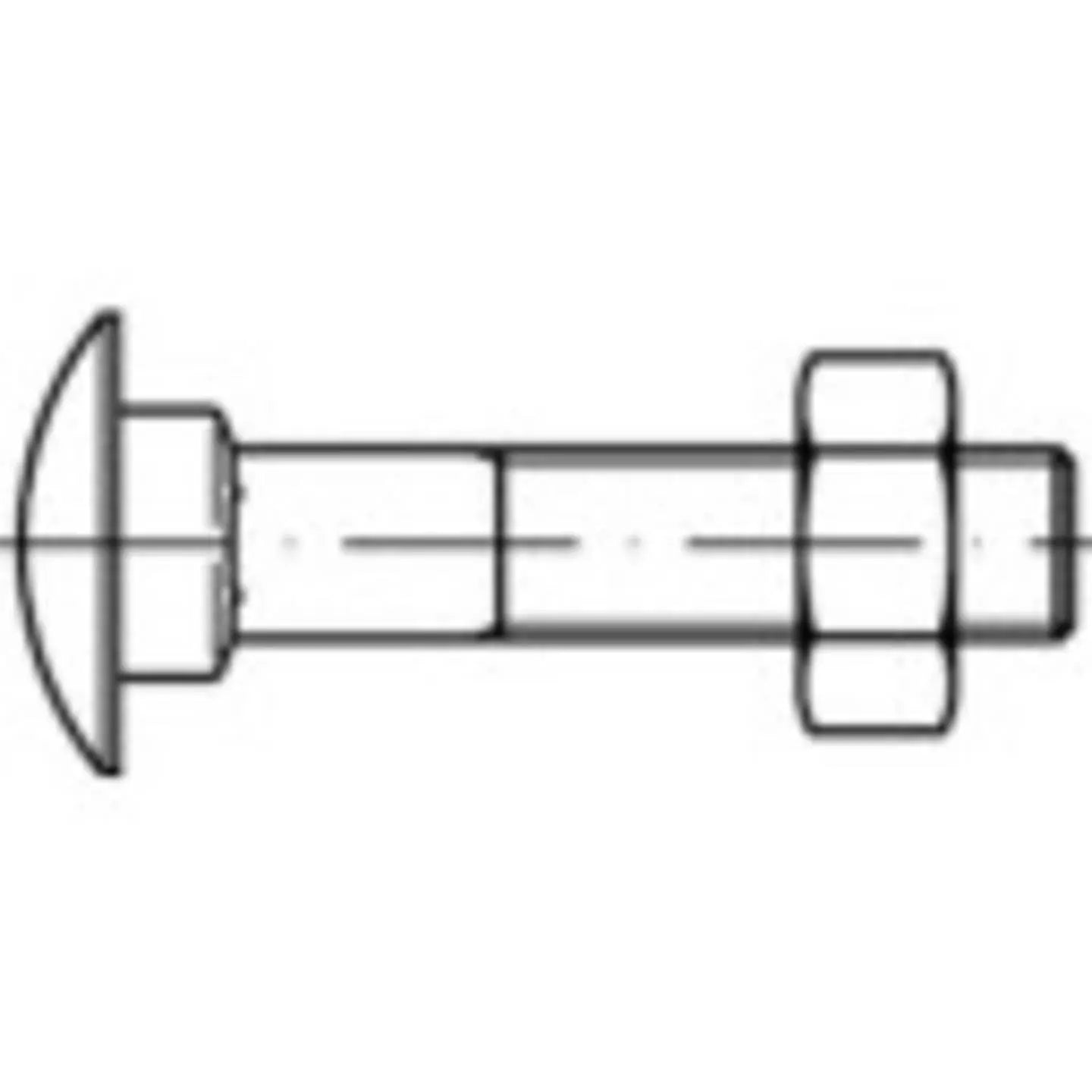 B-Ware Toolcraft Flachrundschraube Schraube M12 65mm Außensechskant Stahl 50 Stück - 4053199053803