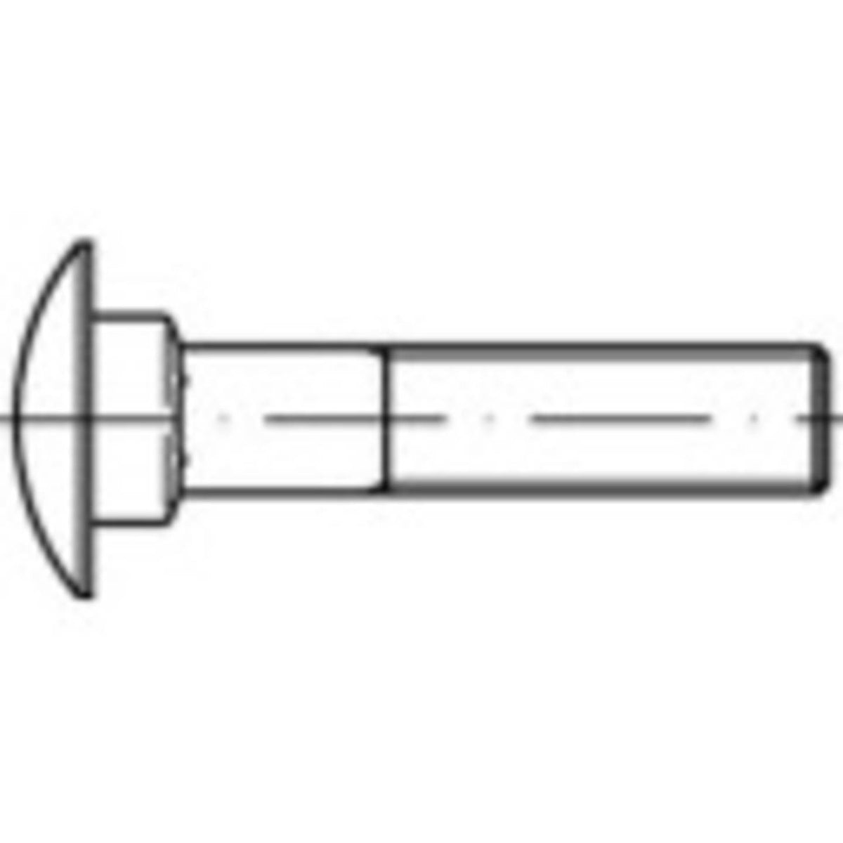 TOOLCRAFT Flachrundschraube Bolzen M10 30mm Vierkant Stahl verzinkt 200 Stück - 4053199056330