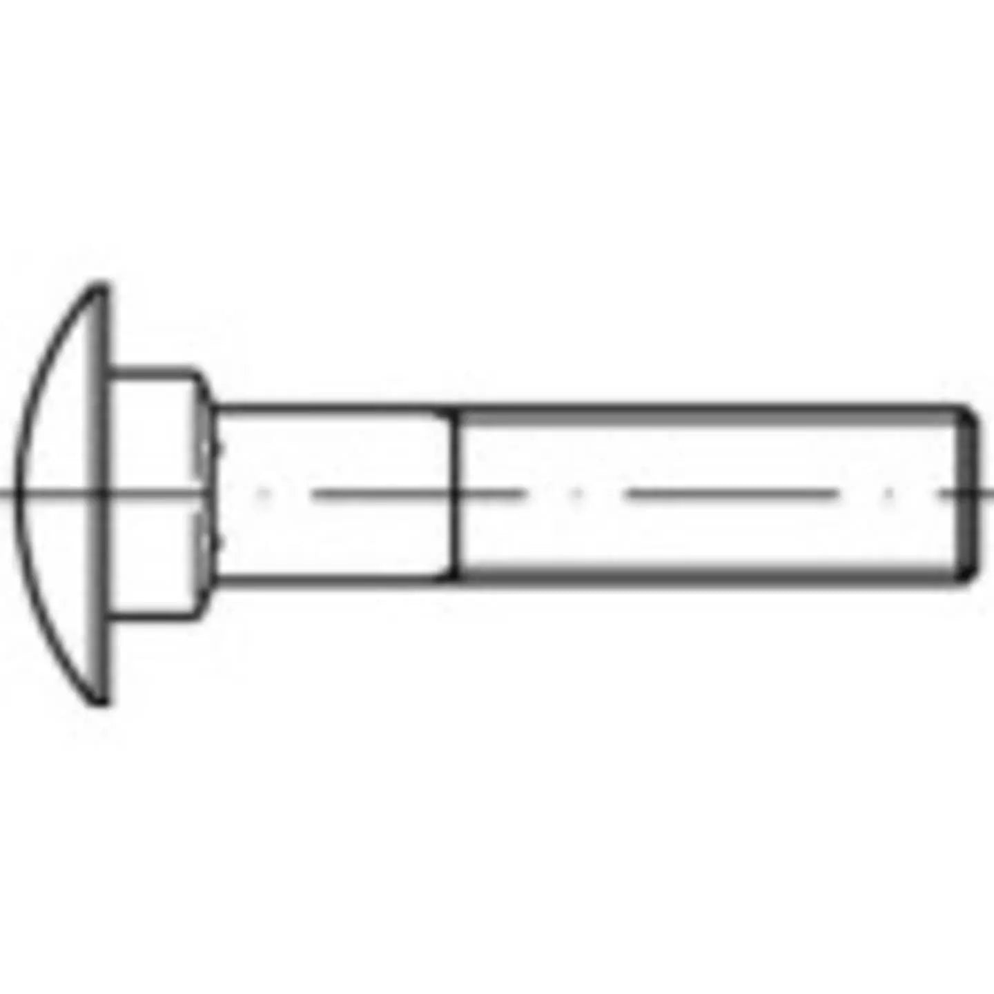 B-Ware Toolcraft Flachrundschraube Bolzen M10 30mm Vierkant Stahl Verzinkt 200 Stück - 4053199056330