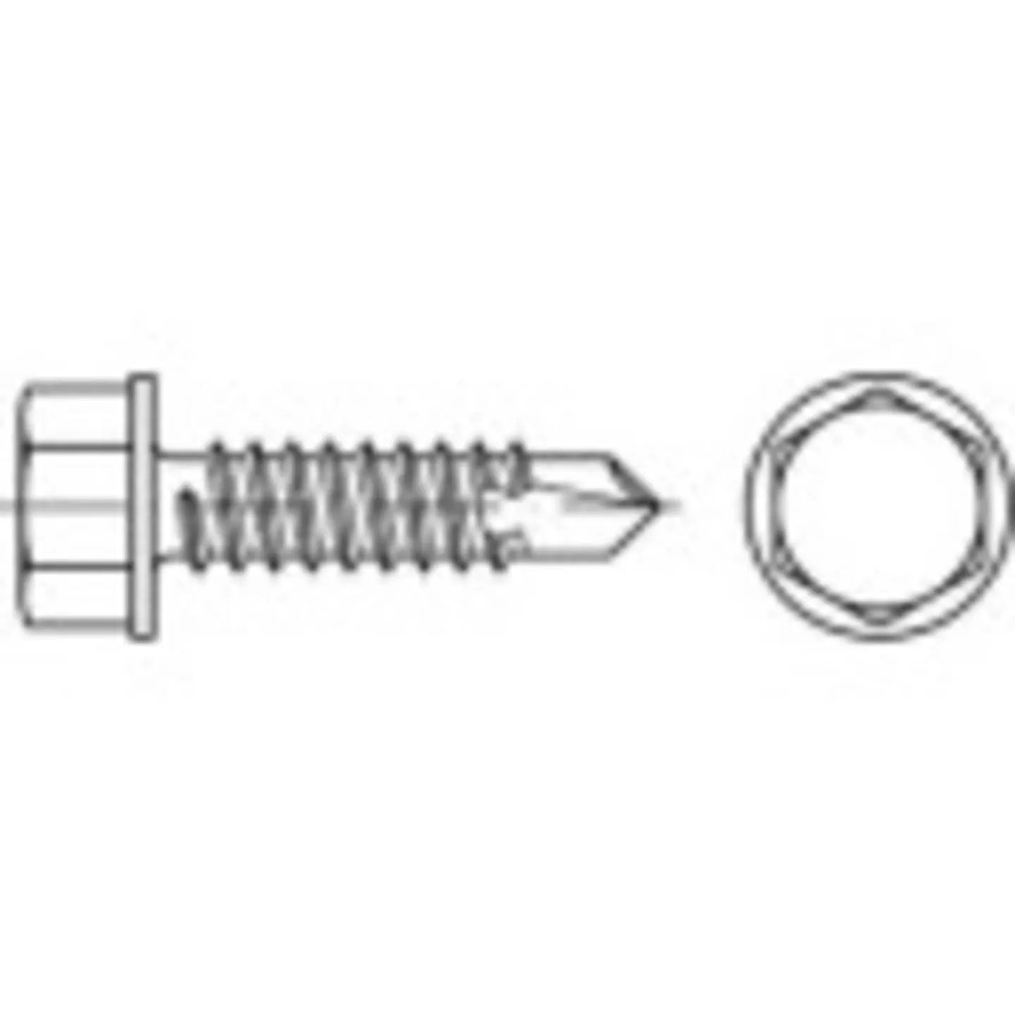 B-Ware Toolcraft Bohrschraube Blechschraube Din7504 Stahl Galvanisch Verzinkt 500 Stück - 4053199240135