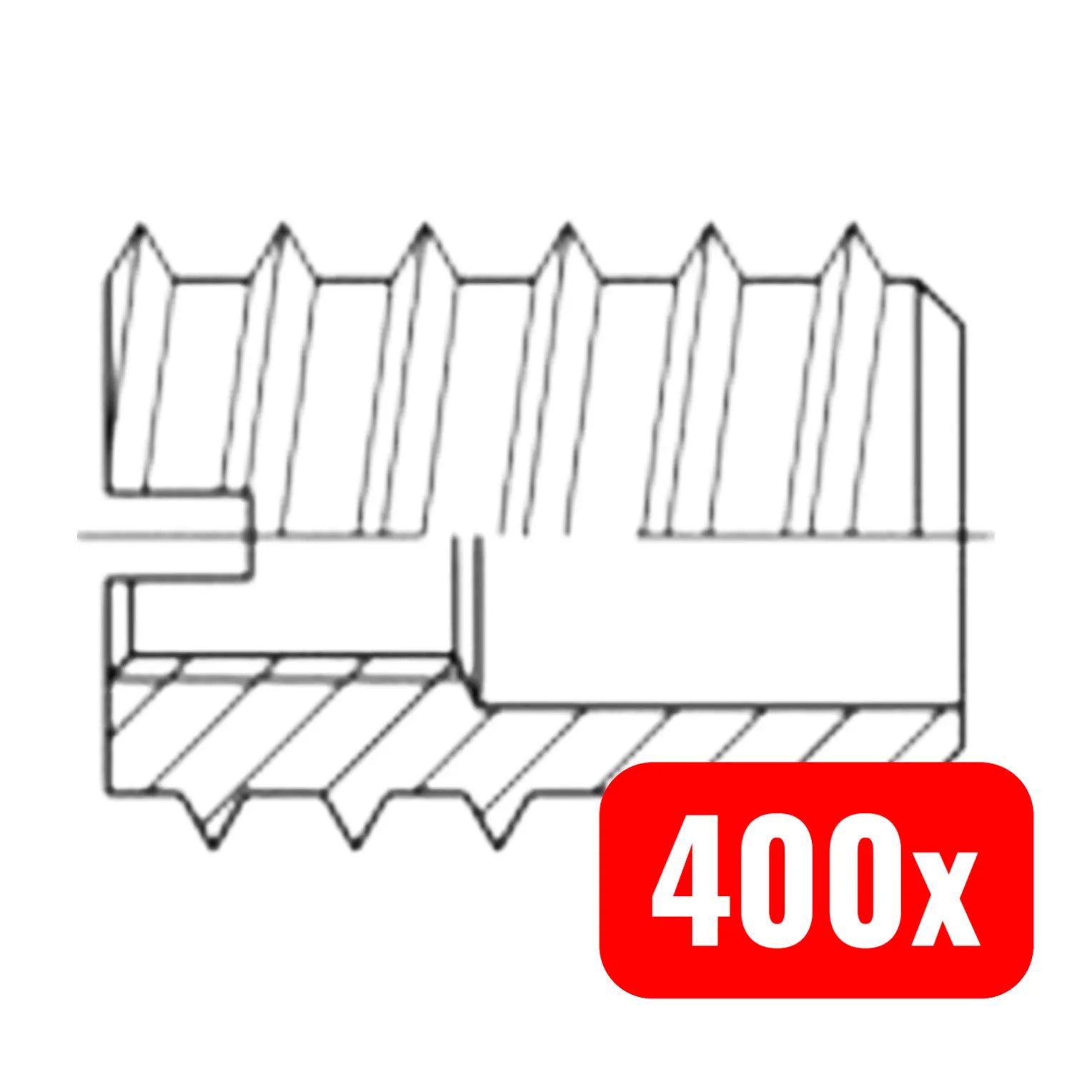 B-Ware Toolcraft Einschraubmutter Muffe M4 Stahl Mutter Rampa Din 7965 8 Mm 400 Stück - 4053199245857