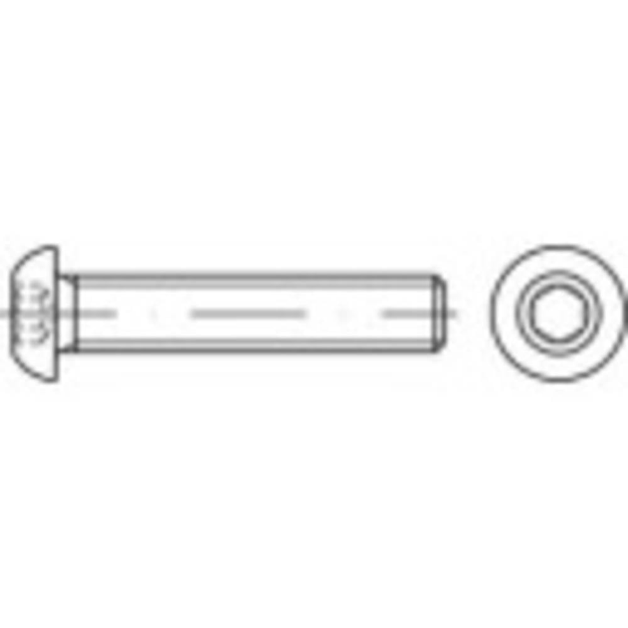 Toolcraft 148155 Linsenschrauben M5 14mm Innensechskant Stahl Verzinkt 500 St B-Ware - 4053199280995