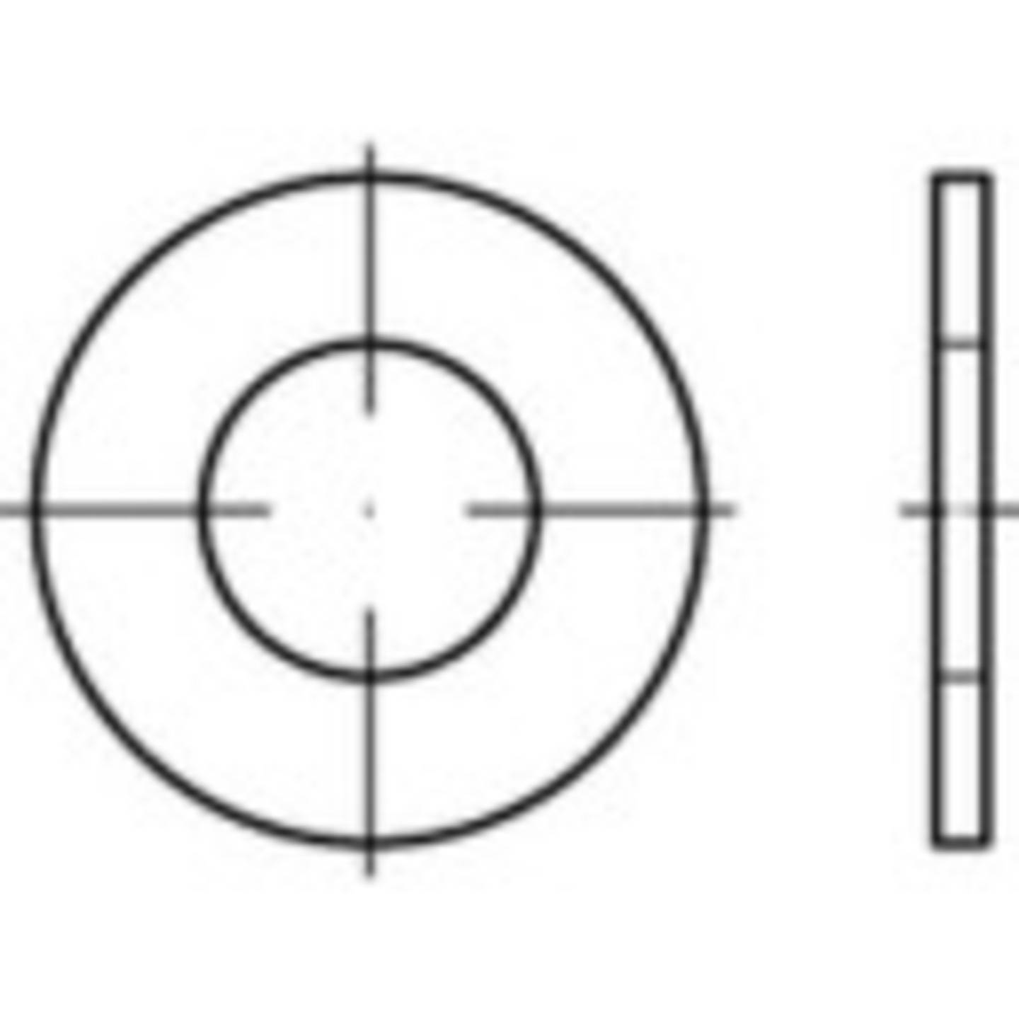 B-Ware Toolcraft Unterlegscheibe Scheibe 16 Mm 32 Mm Stahl Verzinkt 200 Stück - 4053199304264
