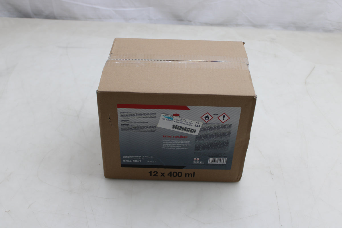 Toolcraft AETL.D400 Etikettenentferner Klebstoffentferner 400ml Spray 12 STÜCK - 4016138762761