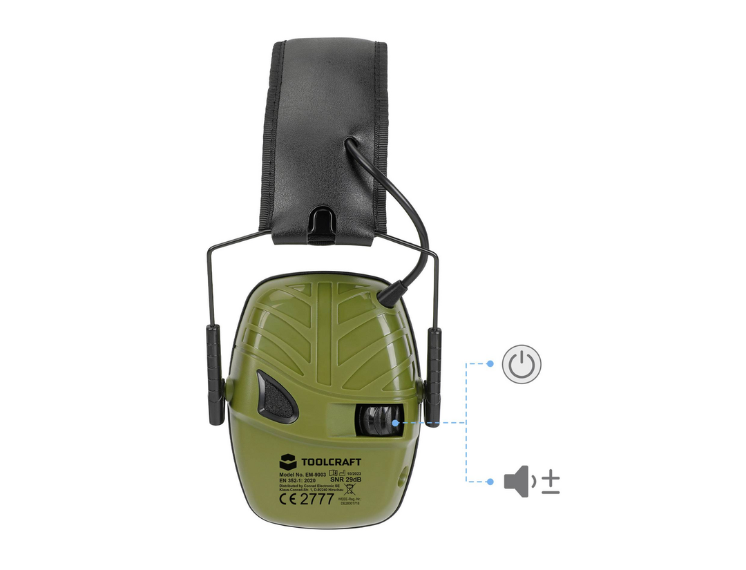 Toolcraft To 8701221 Aktiver Gehörschutz 29 D B Kapselgehörschutz Kopfhörer B-Ware - 4064161293561